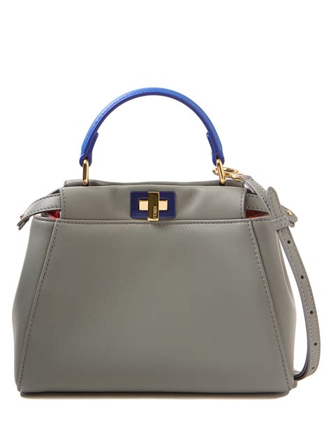 fendi peekaboo mini grey|Fendi peekaboo suede.